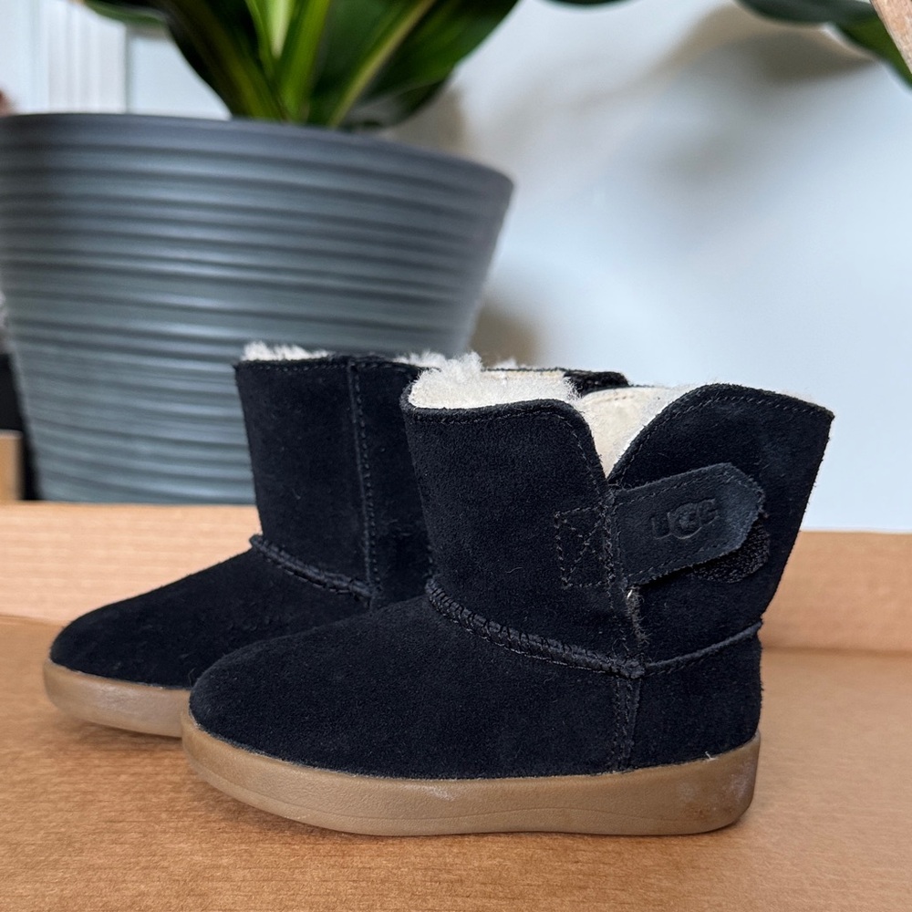 UGG Baby Black and Tan Boots